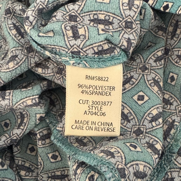 Women’s Max Studio two tone blue wide leg lightweight loose pants Large - Picture 5 of 5